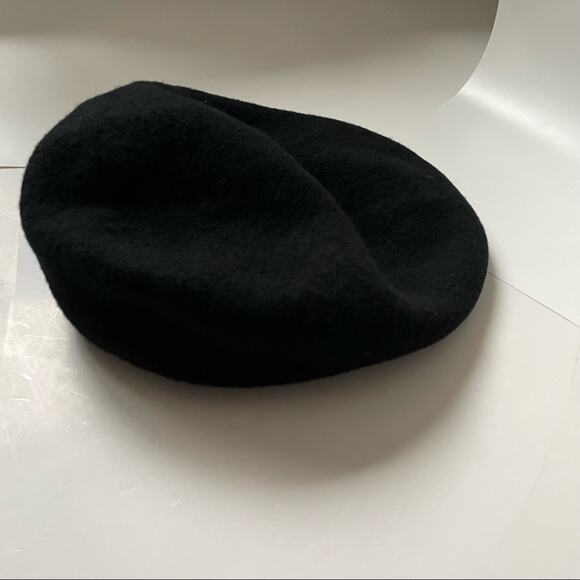 Vintage Wool Driving Cap Hat Made in Hong Kong Black GUC main image 7